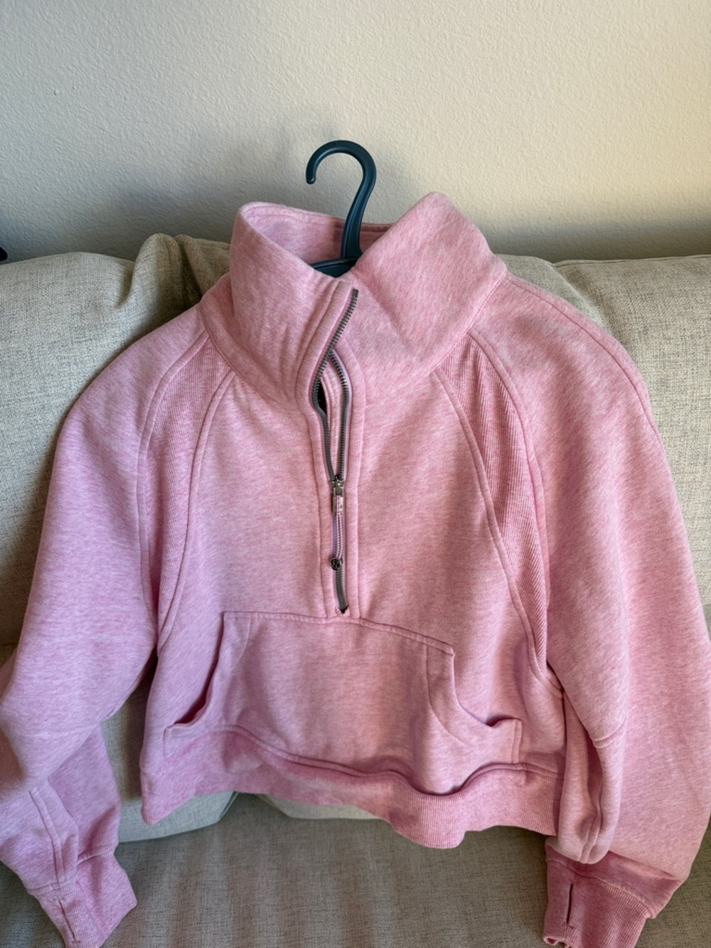 lululemon athletica Scuba Heathered VitaPink Half-Zip Pullover Sweatshirt